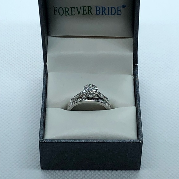 NWT: .2 CTTW DIAMOND / .925 SS BRIDAL SET SIZE 7 - Picture 13 of 15